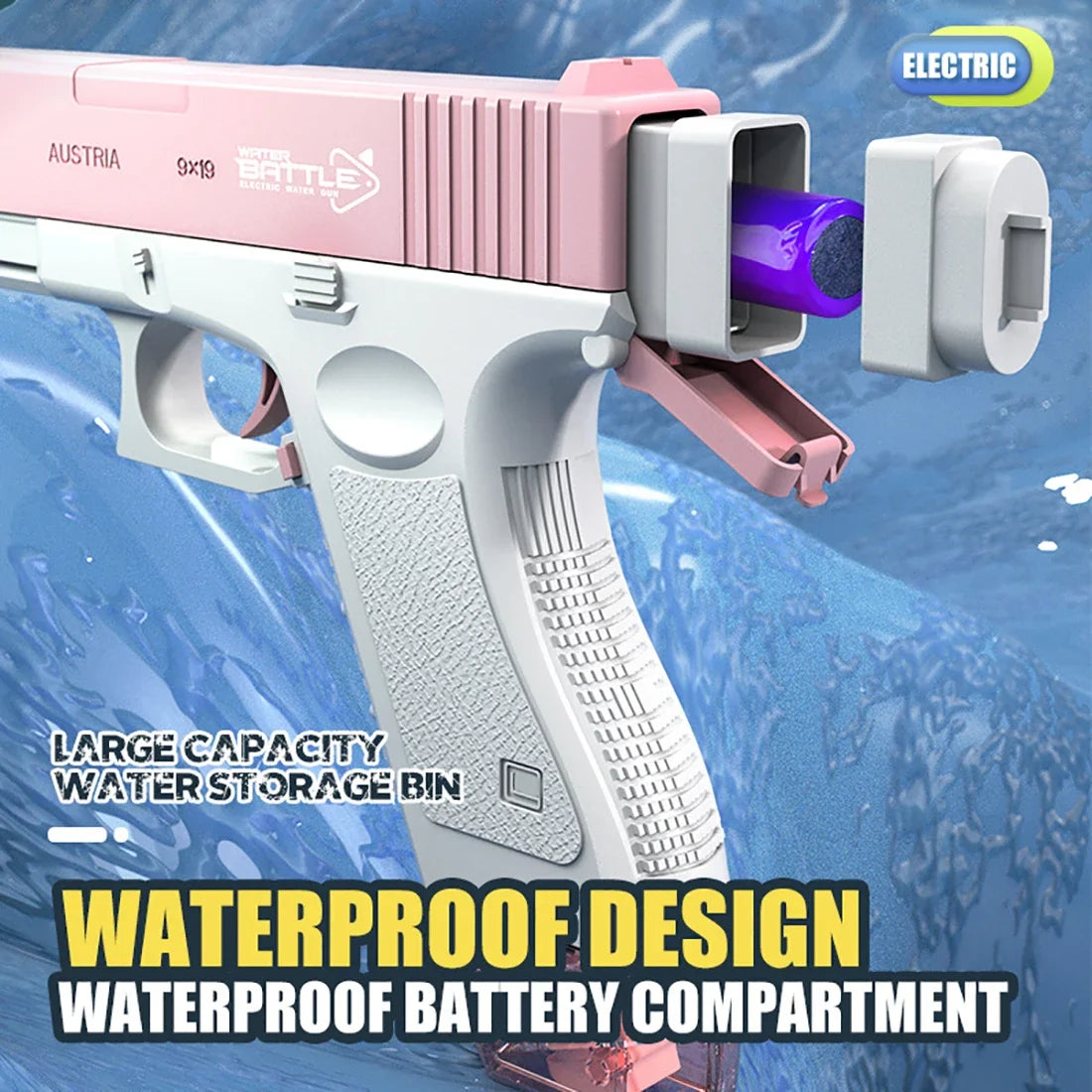 Electric Water Gun Toys Bursts Children's High-pressure Strong Charging Energy Water Automatic Water Spray Children's Toy Guns