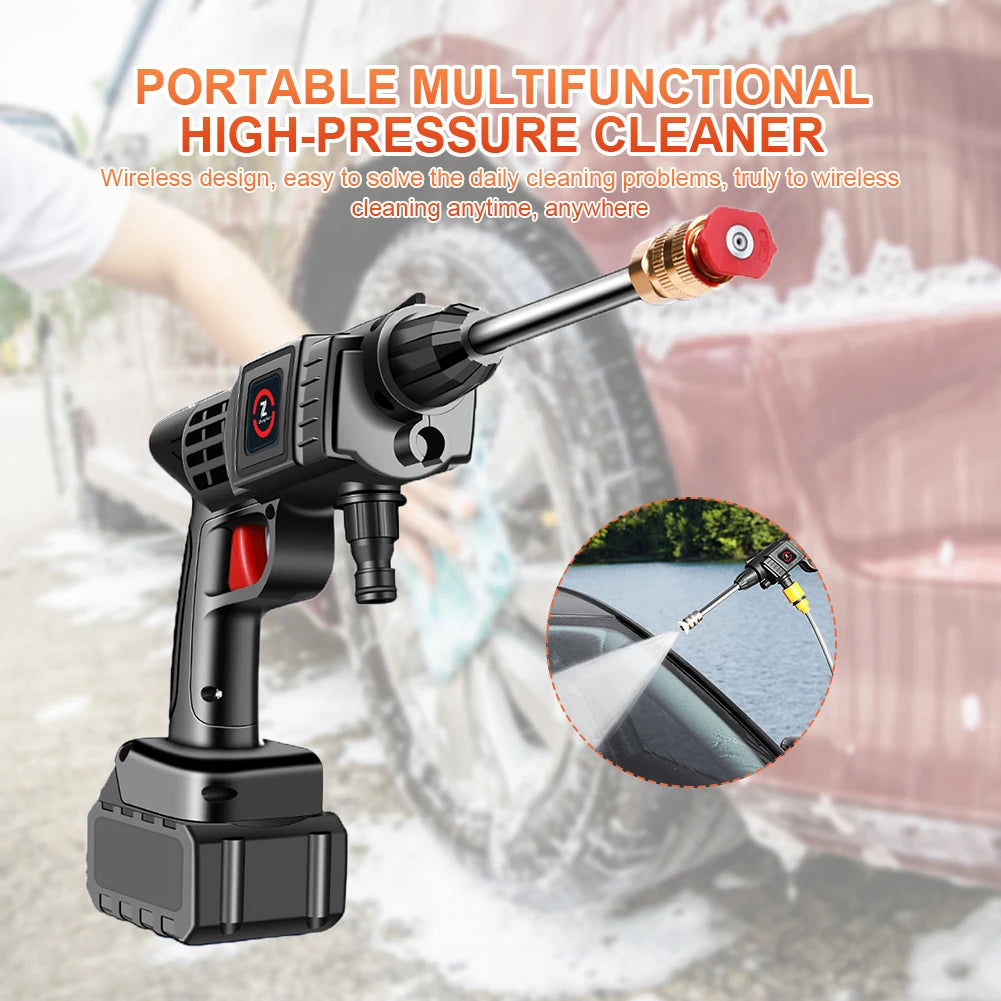 200W 50Bar Cordless High Pressure Car Washer Spray Water Gun 20000mAh Battery Foam Generator Car Washing Machine for Home