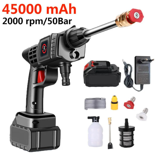 200W 50Bar Cordless High Pressure Car Washer Spray Water Gun 20000mAh Battery Foam Generator Car Washing Machine for Home